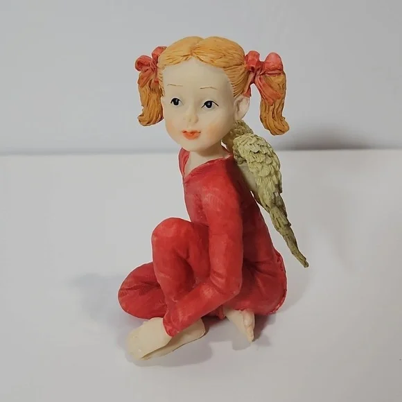 House of Lloyd Christmas Around the World VTG Pajama Angel 2 Piece Red Brown - Picture 3 of 9